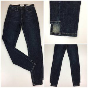 FRAME Denim 5 Pocket Le High Waist Cut Out Step Hem Harway Wash Skinny Jeans